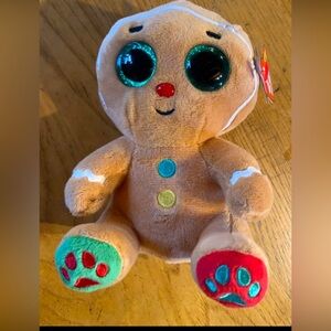 TY Beanies Boo’s Nutmeg The Christmas Holiday Gingerbread Man 6” Plush NWT